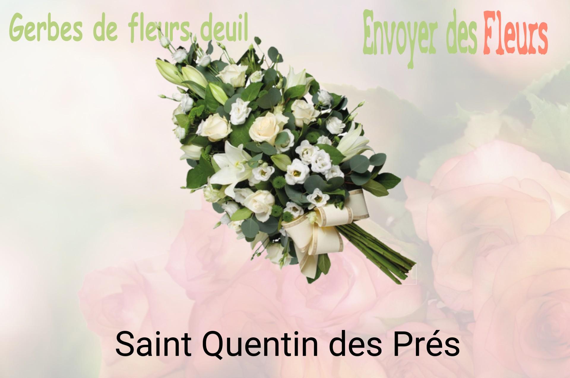 Gerbe de fleurs de deuil livrée à Saint-Quentin-des-Prés